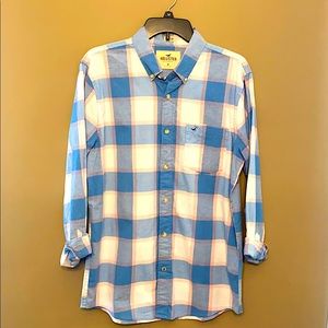 Hollister Stretch Casual Button Down Shirt - Check